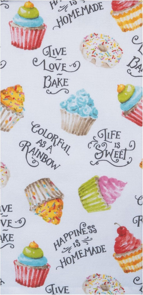 Kay Dee Designs Sweet Little Pleasures Cupcake Toss Dual Purpose Kitchen Dish Towel - A Secret Admirer