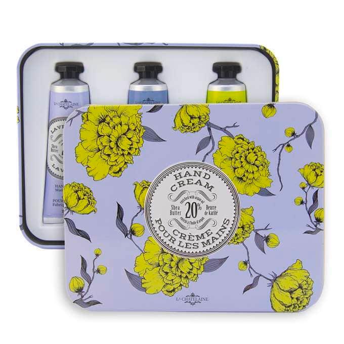 La Chatelaine Lavender Hand Cream Trio Tin 3oz - A Secret Admirer