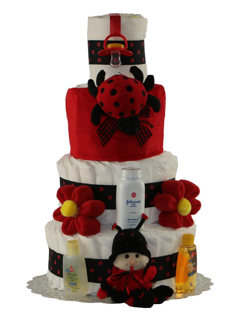 Lady Bug 4 Tier Diaper Cake - A Secret Admirer
