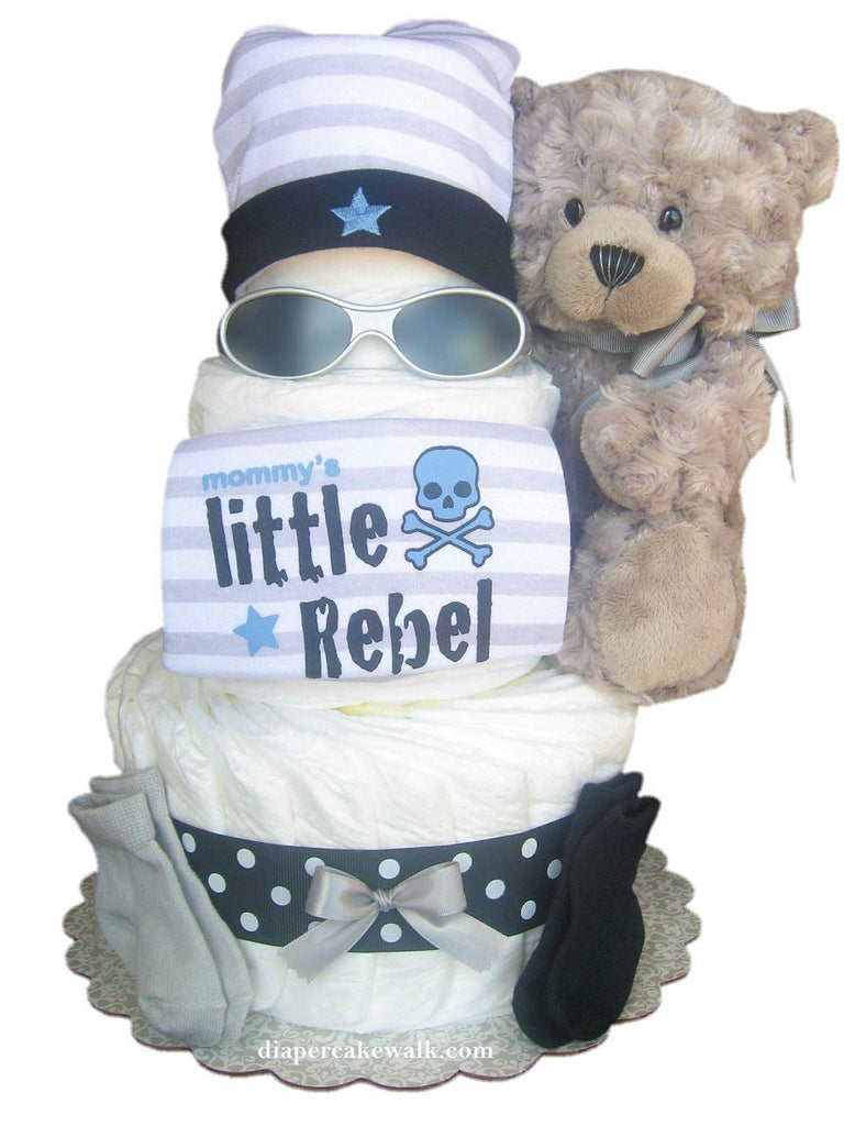 Little Rebel Boy Diaper Cake - A Secret Admirer