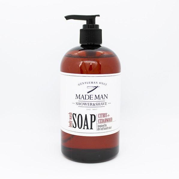 Made Man Gentleman Only Body Wash Liquid Soap 16 Oz (Citrus+Cedarwood) - A Secret Admirer