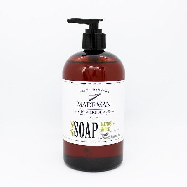 Made Man Gentleman Only Body Wash Liquid Soap 16 Oz (Oakmoss+Amber) - A Secret Admirer