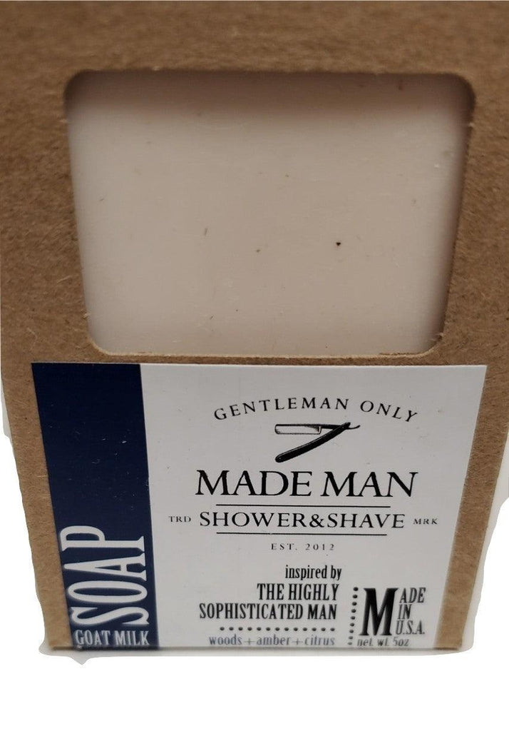 Made Man Wood Amber Citrus Bar Soap 5oz - A Secret Admirer