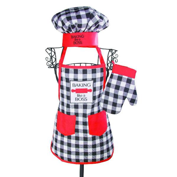 Manual Woodworkers Baking Like a Boss Boy Chef 3 - Piece Apron Set - A Secret Admirer