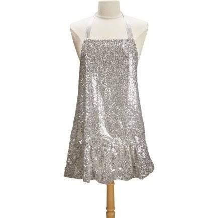 Manual Woodworkers Women's Sequin Apron Silver - A Secret Admirer