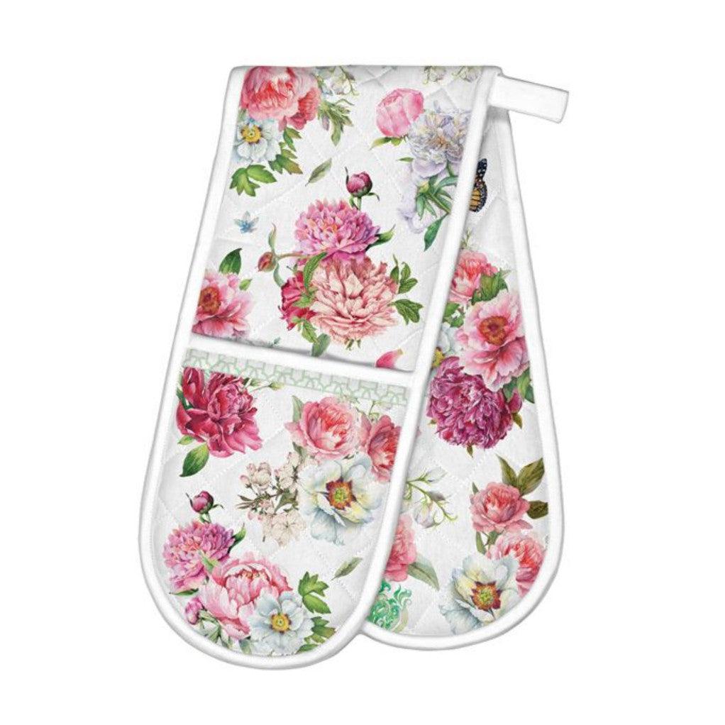 Michel Design Blush Peony Double Oven Glove - A Secret Admirer