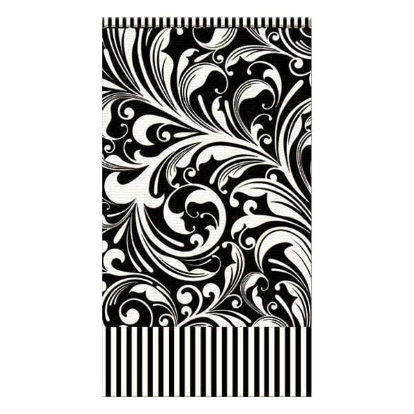 Michel Design Works Black Florentine Hostess Napkins - A Secret Admirer