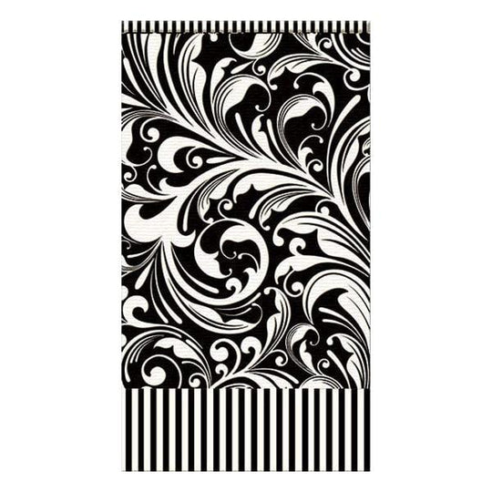 Michel Design Works Hostess Napkins, Black Florentine