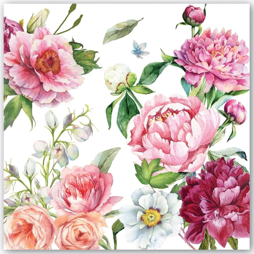 Michel Design Works - Blush Peony Luncheon 20 - Count Napkin Set - A Secret Admirer