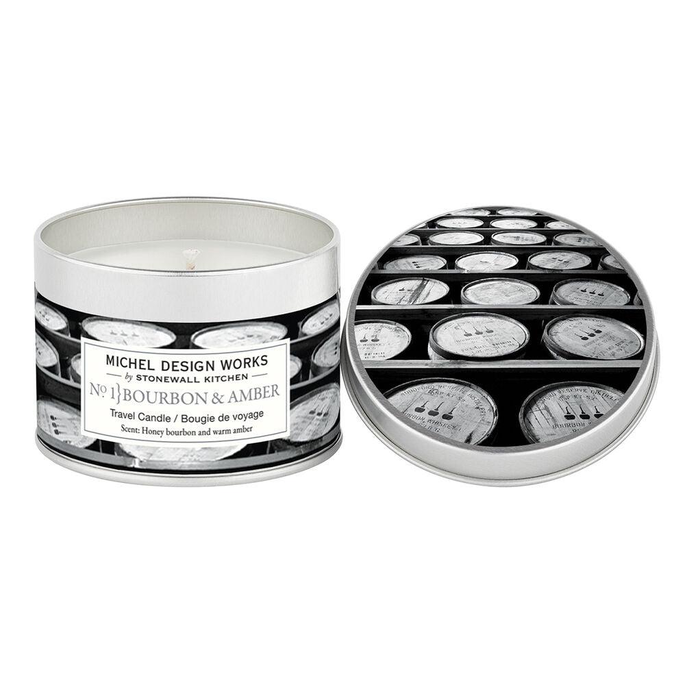 Michel Design Works Bourbon & Amber Travel Candle - A Secret Admirer