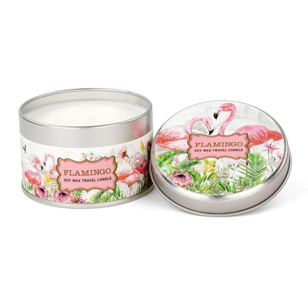 Michel Design Works Flamingo Travel Candle 4oz - A Secret Admirer
