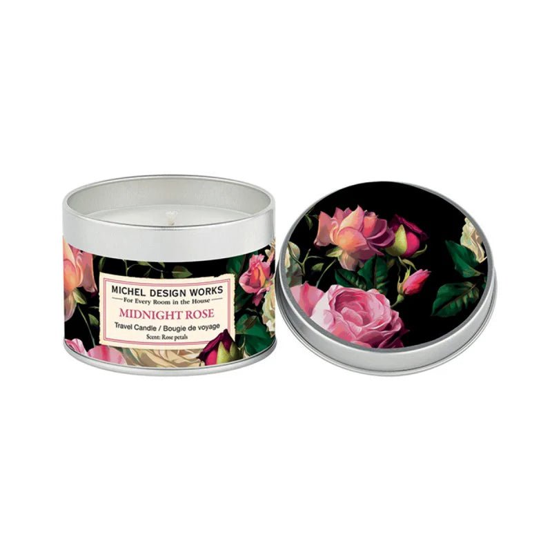 Michel Design Works Large Midnight Rose Travel Candle - A Secret Admirer
