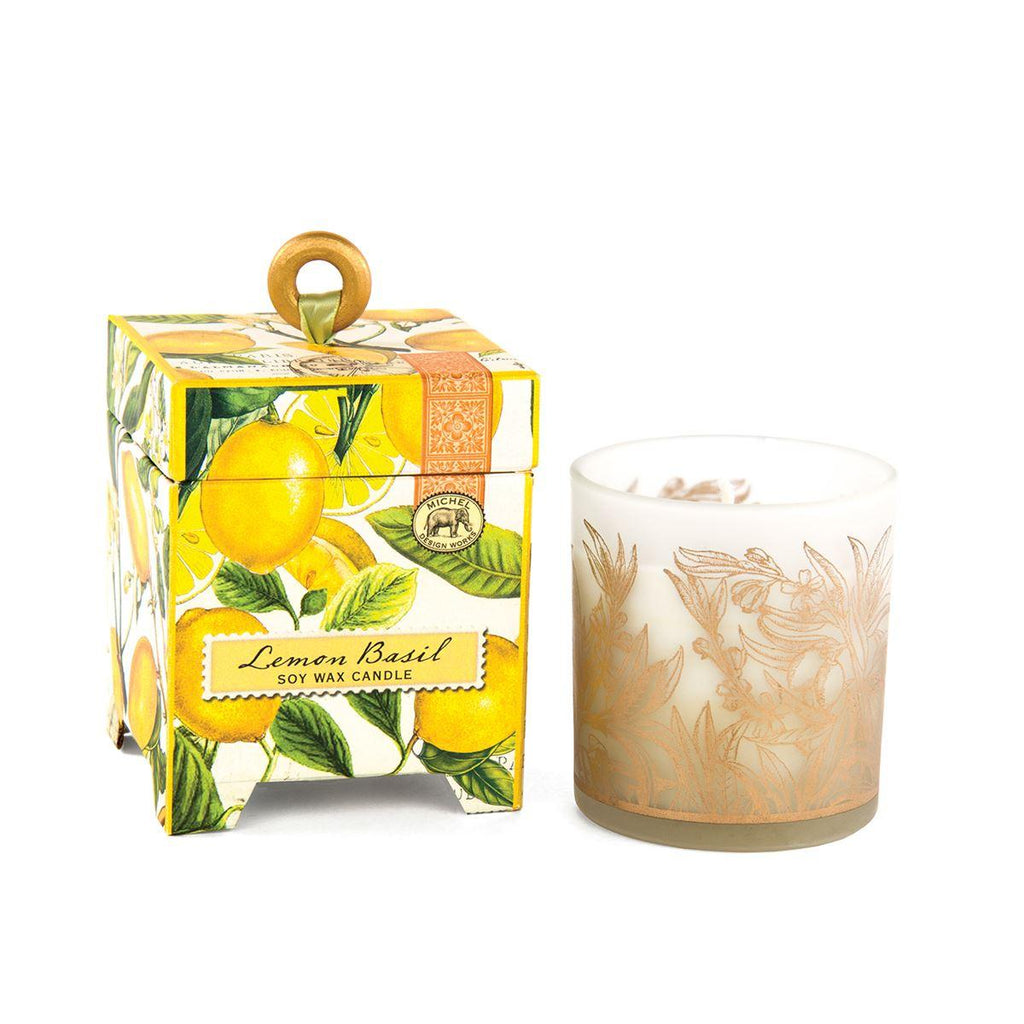 Michel Design Works Lemon Basil 6.5 oz. Soy Wax Candle - A Secret Admirer