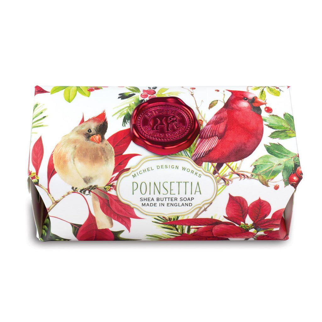 Michel Design Works Poinsettia Large Bath Soap Bar 8.7oz - A Secret Admirer