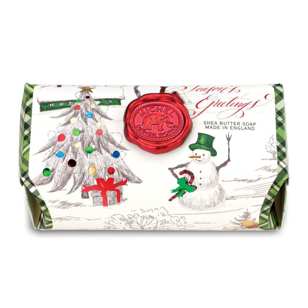Michel Design Works Season's Greetings Large Bath Soap Bar 8.7oz - A Secret Admirer