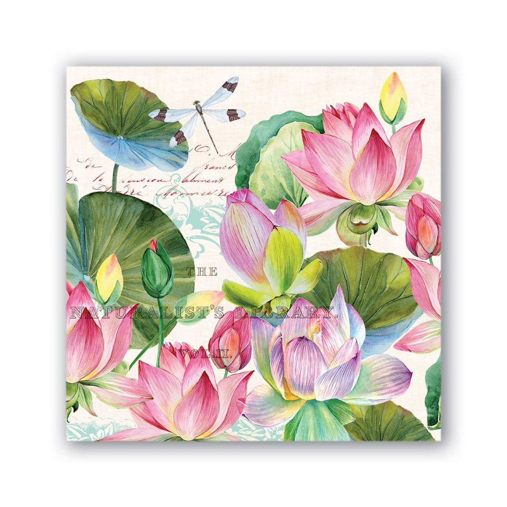 Michel Design Works Water Lilies Cocktail Napkin - A Secret Admirer