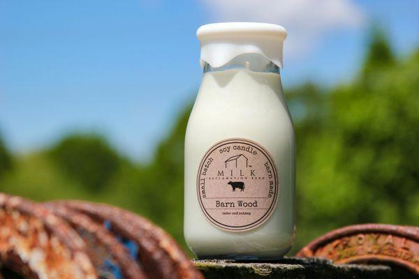 Milk Reclamation Barn Barn Wood Bottle Candle 13oz - A Secret Admirer