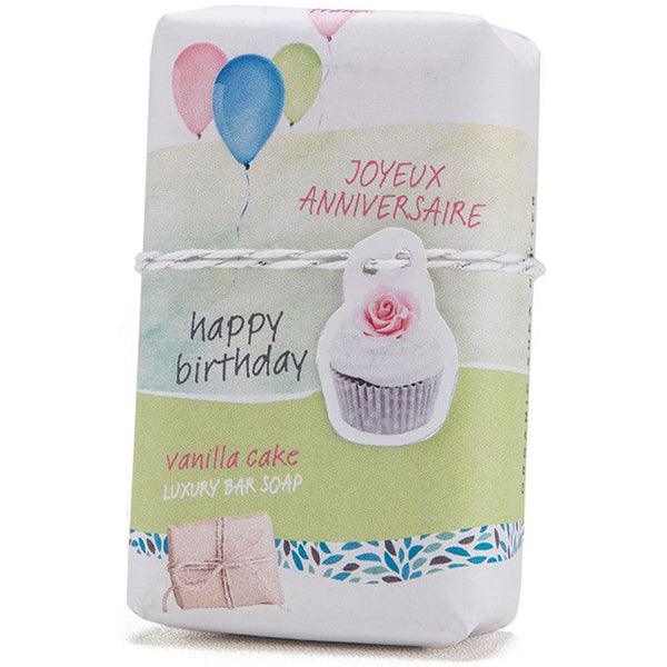 Mistral Les Sentiments Happy Birthday Vanilla Cake Gift Soap 7oz - A Secret Admirer