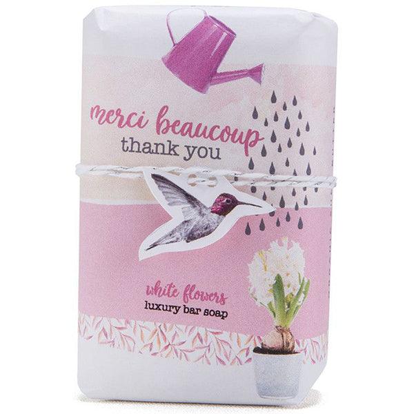 Mistral Les Sentiments Thank You White Flower Gift Soap 7oz - A Secret Admirer