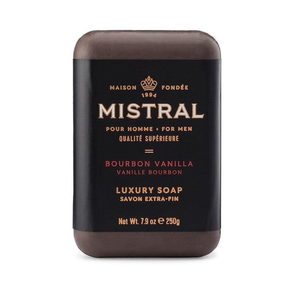 Mistral Mens Bourbon Vanilla Bar Soap 8.8oz - A Secret Admirer
