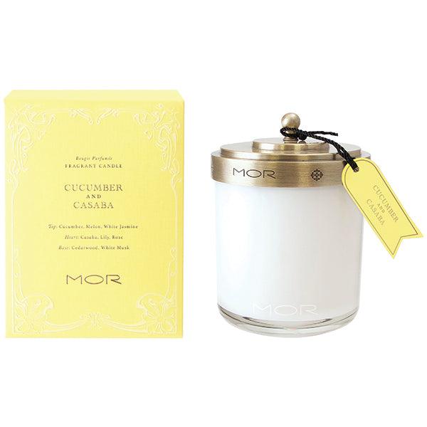 Mor Scented Home Library Cucumber and Casaba Fragrant Candle 13.4oz - A Secret Admirer