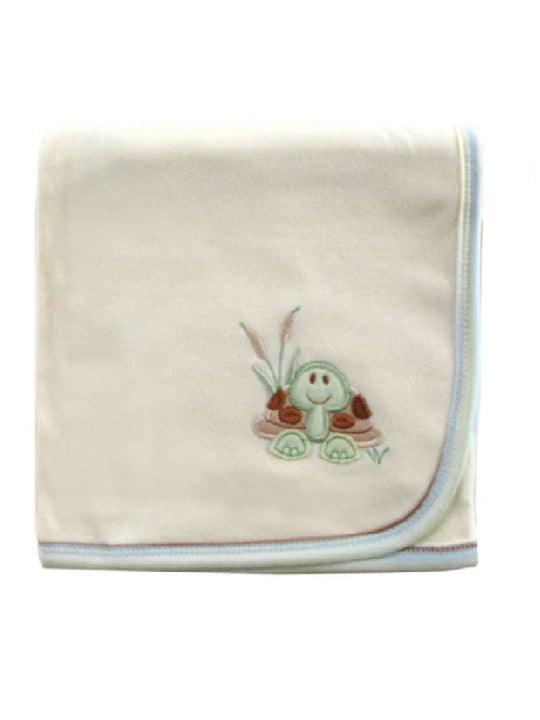 Nature Organic Interlock Receiving Blanket - Boy - A Secret Admirer