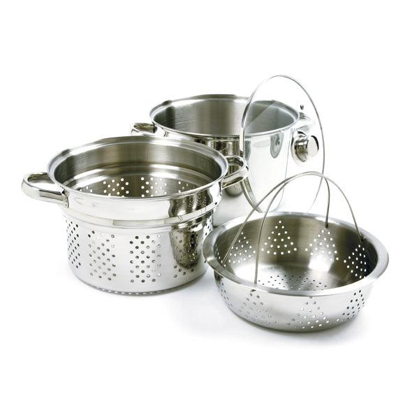 Norpro 4 Piece Stainless Steel Steamer Cooker Tri - Ply Base 2024 - A Secret Admirer