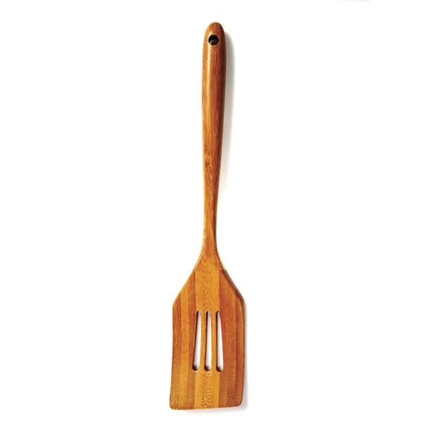 Norpro Bamboo Slotted Spatula, Rounded 7644 - A Secret Admirer