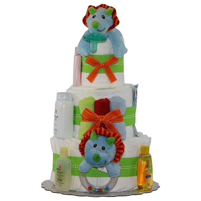 Okey Dokey Dino Diaper Cake 3 Tiers - A Secret Admirer