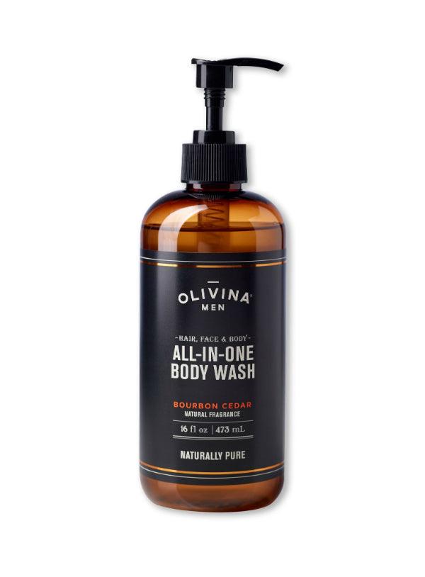 Olivina Men All - in - One Body Wash Bourbon Cedar 16oz - A Secret Admirer