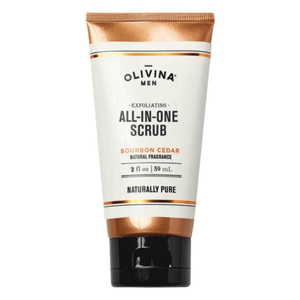 Olivina Men All - in - One Exfoliating Scrub Bourbon Cedar 2.5oz - A Secret Admirer