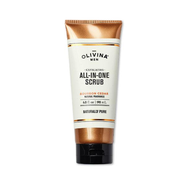 Olivina Men All - in - One Exfoliating Scrub Bourbon Cedar 6.5oz - A Secret Admirer