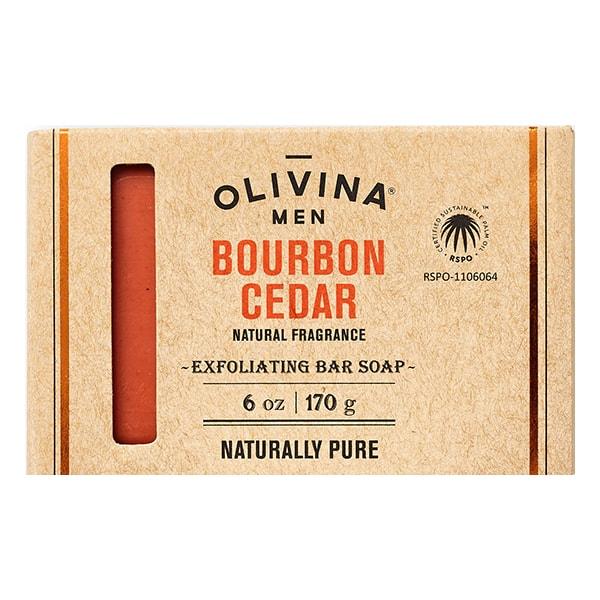 Olivina Men Bar Soap Bourbon Cedar - A Secret Admirer