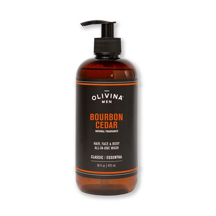 Olivina Men Bourbon Cedar All - in - One Body Wash 16 oz - A Secret Admirer