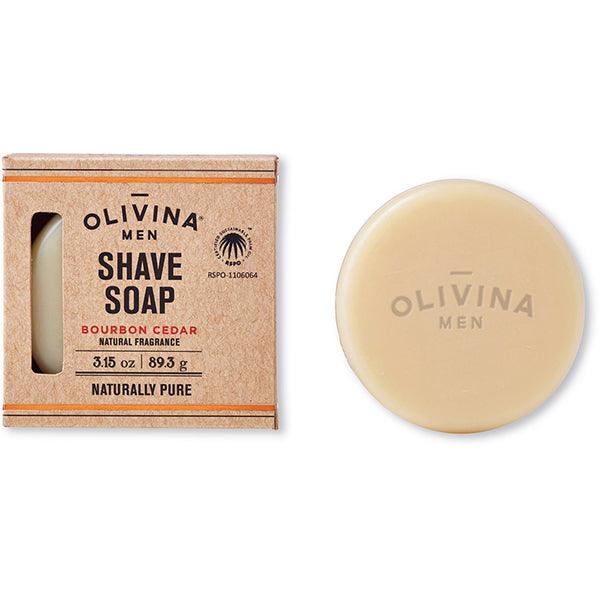 Olivina Men Classic Shave Soap Bourbon Cedar 3.15oz - A Secret Admirer