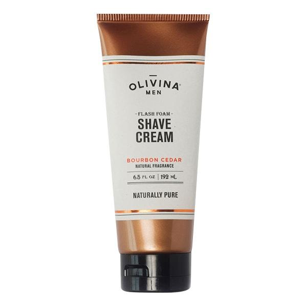 Olivina Men Flash Foam Shave Cream Bourbon Cedar 6.5oz - A Secret Admirer