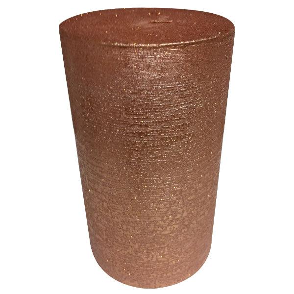One Hundreds Eighty Degree Metallic Pillar Candle Bronze 3 x 6 inch - A Secret Admirer