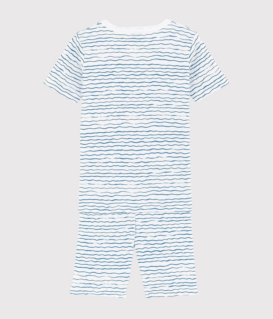 PETIT BATEAU Boys' Snugfit Wave Print Cotton Short Pajamas sizes 2 - 12 years - A Secret Admirer