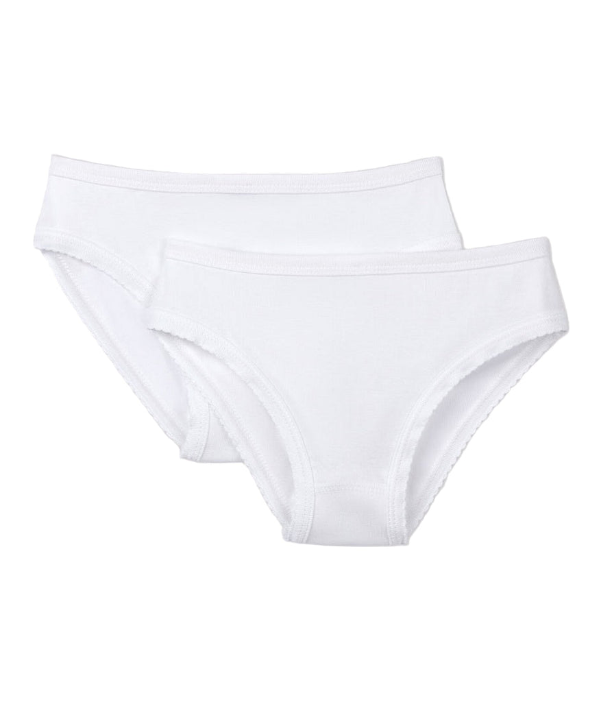 PETIT BATEAU Girls' White Knickers PANTIES - 2 - Pack SIZES 2 - 16 - A Secret Admirer