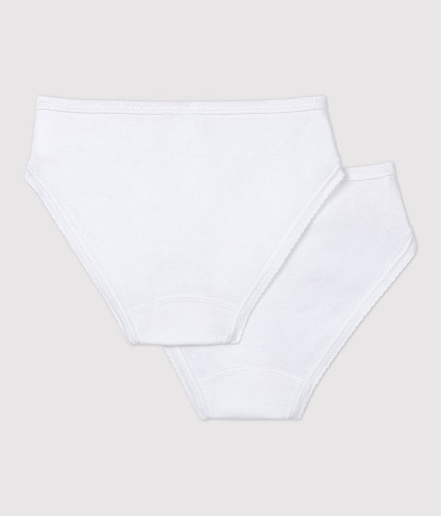 PETIT BATEAU Girls' White Knickers PANTIES - 2 - Pack SIZES 2 - 16 - A Secret Admirer