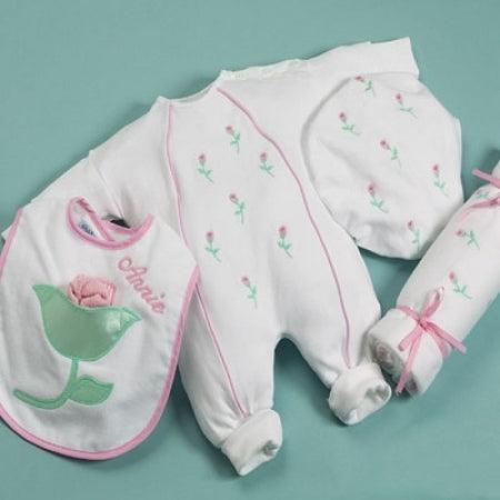 Petite Fleur Layette Personalized Baby Gift - A Secret Admirer