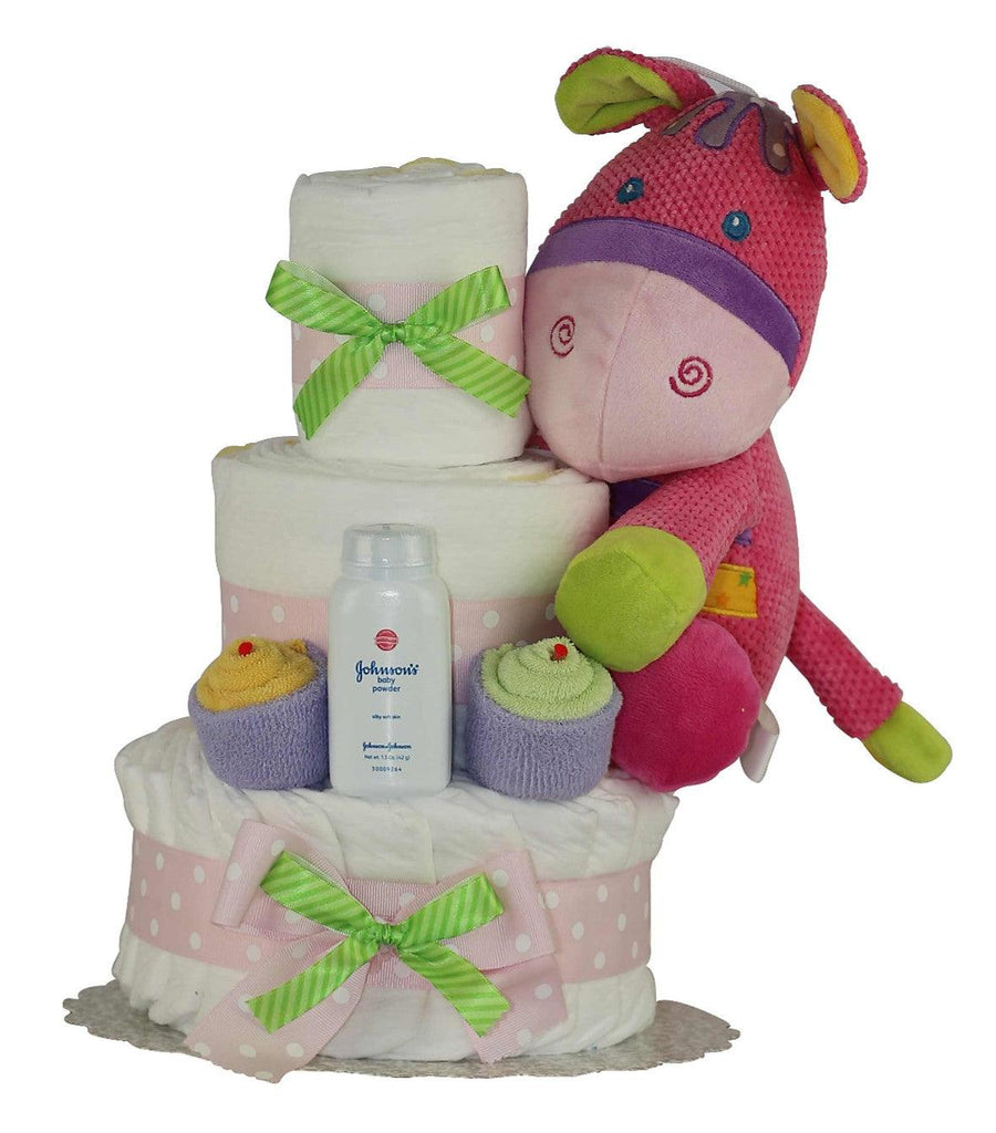 Pink Dimples Diaper Cake - A Secret Admirer