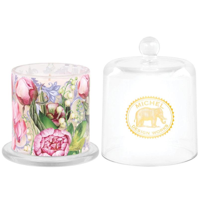 Porcelain Peony Cloche Candle - A Secret Admirer