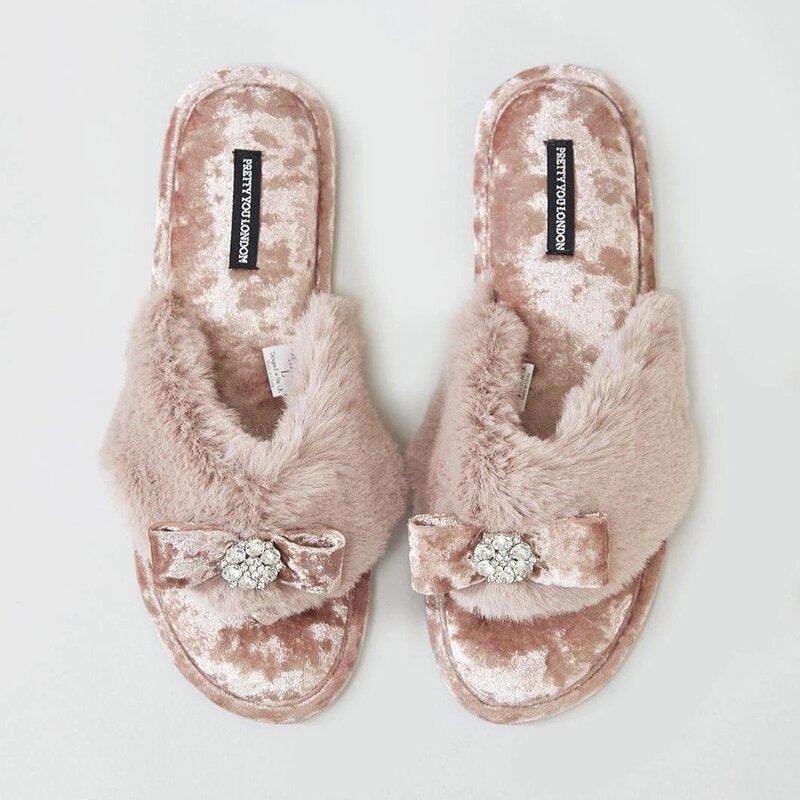 Pretty You London Womens Toe Post Amelie Pink - Medium - A Secret Admirer