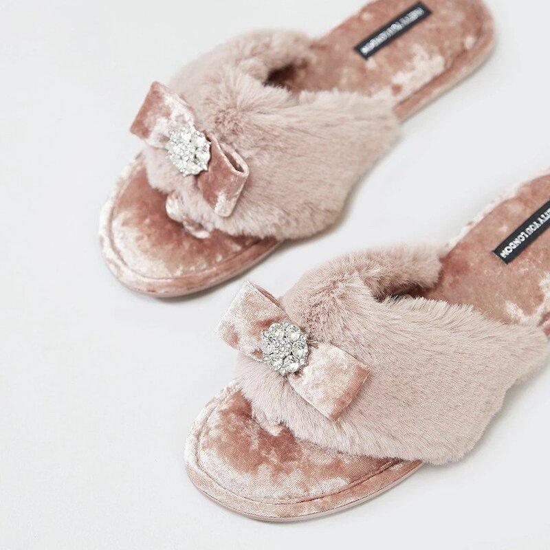 Pretty You London Womens Toe Post Amelie Pink - XL - A Secret Admirer