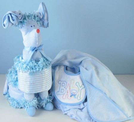 Puppy Diaper Cake Surprise Baby Boy Gift - A Secret Admirer
