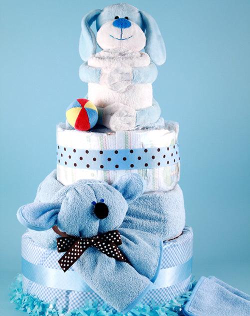 Puppy Pal Deluxe Diaper Cake Baby Gift - A Secret Admirer