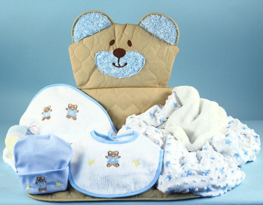 Quilted Bear Play & Changing Mat Layette Baby Boy Gift Set - A Secret Admirer
