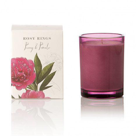 Rosy Rings Peony & Pomelo Botanica Glass Candle 17oz - A Secret Admirer