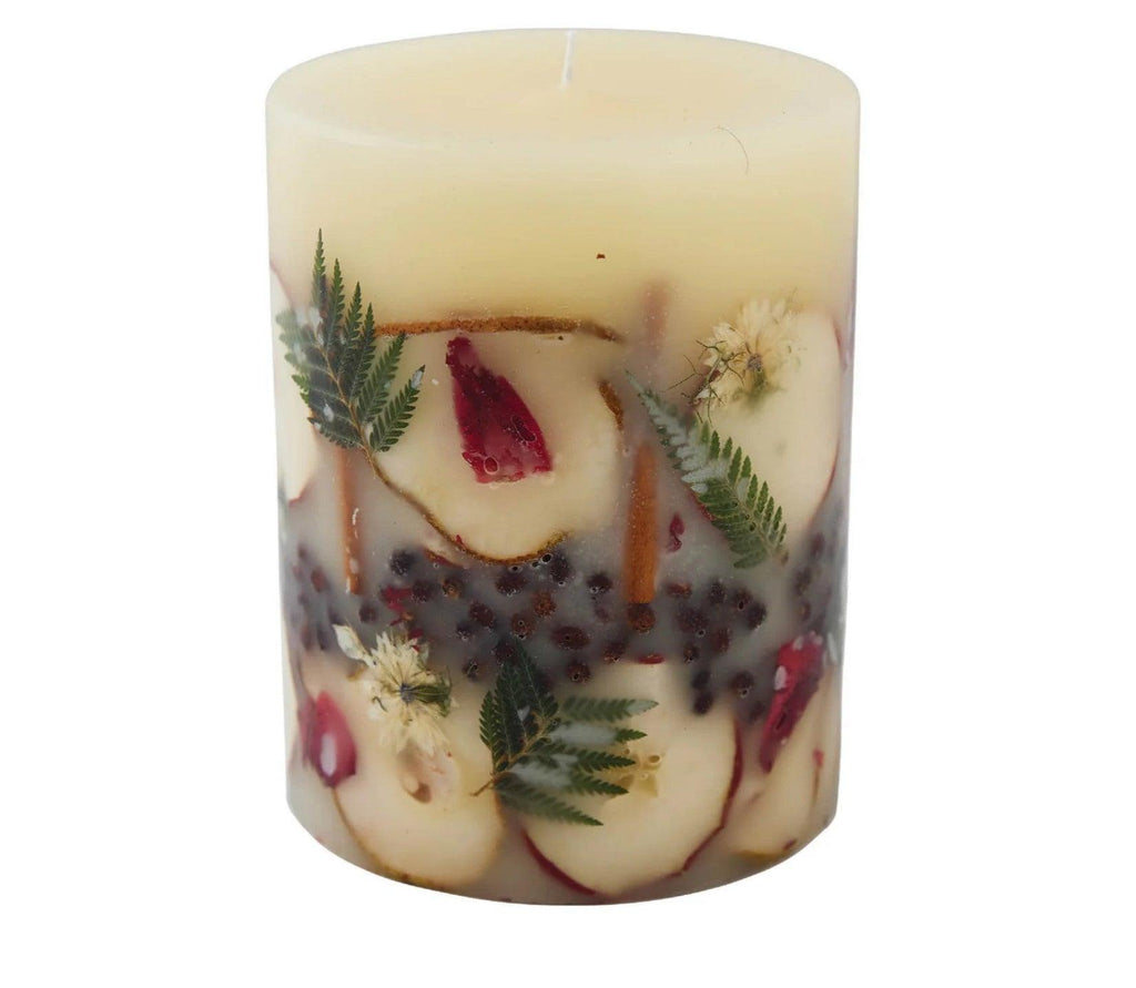 Rosy Rings Spicy Apple Medium Round Botanical Candle - A Secret Admirer